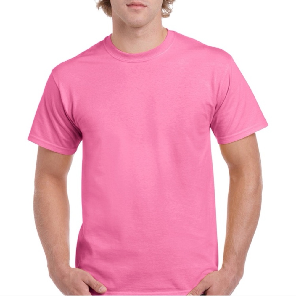 Gildan Pink Heavy Cotton Short Sleeve Tee Large
